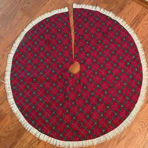 Christmas tree skirt plaid